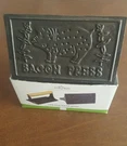 Fox Run Bacon Press Cast Iron Wood Handle Bbq, Grill, Steak With Box 7" Inch. Fixed Price $29.84.