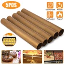 5PC Copper Grill Mats Baking Non-stick Bbq Pad Reusable Cooking Oven Sheet Liner. Fixed Price $7.58.