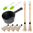 Best Bbq Mop Brush And Cast Iron Sauce Pot Set, 11-IN-1 Value Pack Includes 2PCS. Fixed Price $40.05.