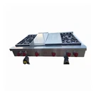 Wolf 4-BURNER Natural Gas Stainless Rangetop Cooktop Red Knobs SRT484CG. Fixed Price $2650.00.