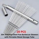 Willbbq 304 Stainless Steel 14.8" Long Flat Barbecue SKEWERS,20PCS/40PCS .... Fixed Price $38.70.