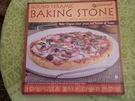 Pizzacraft Round 15 Inch Ceramic Baking Stone With Wire Handle Frame, Box. Fixed Price $24.95.