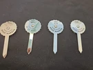 Stainless Steel Steak Markers Rare To Well Done Bbq Grill Metal Reusable 2.5". Fixed Price $10.00.