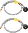 Ggc 3 Ft Stainless Braided Rv Propane Pigtail Hose (2PCS) QCC1 Connector With.... Fixed Price $33.00.
