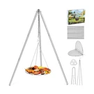 Joyfair Campfire Camping Tripod Grill GRATE(17 Dia.), Heavy Du... Usa Fas. Fixed Price $47.72.
