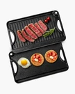 Vevor 14X8.5 Inch Reversible Grill Griddle Pre-seasoned Bbq Pan Cast Iron Black. Fixed Price $26.99.