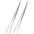 Stainless Steel Kitchen Cooking 12 Inch Tweezers Tongs Precision Chef Grill 2PK. Fixed Price $10.79.