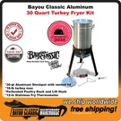 Bayou Classic 30 Quart Turkey Fryer Complete Kit Aluminum 200-490 Best Overall. Fixed Price $158.88.