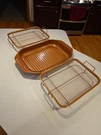 Copper Chef Grill 13.5" X 9.5" Wonder Cooker Pan And 2 Baskets. Fixed Price $24.95.