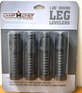 Camp Chef 1.25 Round Leg Levelers Fits Most Stoves And Tables 4PK Black. Fixed Price $16.50.