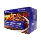 500 Count 3.5 Inch Natural Birch Wood Steak Markers, Heat Stamped, Medium, Ec.... Fixed Price $13.90.