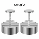 2 Pack Stainless Steel Burger Press 4.5" Patty Maker Easy Release Bbq Tool. Fixed Price $29.99.