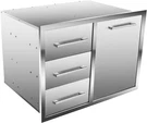 Outdoor Kitchen Drawer Combo, Bbq Access Trash With Triple Stainles. Fixed Price $424.03.
