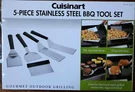 Cuisinart 5-PIECE Bbq Grill Griddle Spatula Tool Set Gift New Package. Fixed Price $27.99.