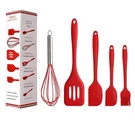 5PCS Heat Resistant Food Silicone Home And Kitchen Utensils Cooking Spatula Set. Fixed Price $10.99.
