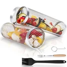 2PCS Rolling Baskets For Outdoor Grill, Big Green Egg Accessoriesset In.... Fixed Price $30.88.