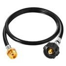 Gassaf 4FT Propane Hose, Adapter 1LB To 20LB Feet, Black. Fixed Price $16.09.