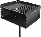 Park-style Charcoal Grill Heavy Duty Steel Outdoor Bbq & Grate Single Post. Fixed Price $89.99.
