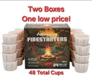 Two Firestarter Cups 24 Count For Bonfires Pits Bbq Charcoal Grills Smokers. Fixed Price $33.24.