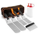 New Best Hasteel Griddle Accessories Kit Of 8, Heavy Duty Metal Spatula Chopper. Fixed Price $39.00.
