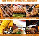 38PCS Stainless Steel Bbq Grill Tool With Case Thermometer And Mats. Fixed Price $48.22.