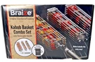 Braize Kabob Basket Combo Set Removable Handle & Storage Bag Grilling Tool Nib. Fixed Price $29.00.