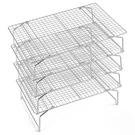 Stainless Steel 4 Tier Stackable Cooling And Baking Rack Grid Cooking. Fixed Price $41.99.