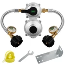 2-STAGE Regulator With 18" Rv Tailpipe Hose Involve Gauge, Propane.... Fixed Price $56.73.