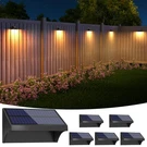 Niorsun Outdoor Fence Lights, 6 Waterproof Led Solar Pack, Black. Fixed Price $71.23.