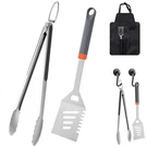 5-PIECE Tools Set, Bbq Grilling Accessories With Spatula, Tongs, Portab.... Fixed Price $23.72.