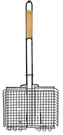 Vitg Cowboy Campfire Basket Grill Burgers Veggies Cooker Wood Handle 29X12X10 Px. Fixed Price $14.99.
