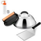 Leonyo Smashed Burger Kit, 9" Cheese Melting Dome, 7" Press, Griddle Spatula. Fixed Price $29.92.