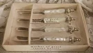 New Beautiful Pier One Imports Mother Of Pearl Canape' Knife Set Nickel Plated. Fixed Price $34.95.