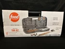 Food Network 17 Piece Grilling Tool Set Carrying Case Wood Handles Stainless. Fixed Price $24.00.