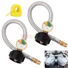 Shinestar 15-INCH Rv Propane Hose With Gauge For 5-40LB Tanks Camper Gas Line. Fixed Price $23.99.