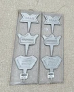 Crate And Barrel 3 Piece Reusable Metal Meat Markers. Fixed Price $30.00.