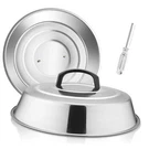 Hasteel Cheese Melting Dome Set Of 2, 12 Round Basting Inches, Silver. Fixed Price $32.40.