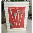Metal Swizzle Sticks Set Of 4 Christmas Cheer Nib. Fixed Price $18.00.