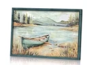 Stupell Industries Canoe, Lake Shore Rustic Framed Canvas Wall Art Heavy Texture. Fixed Price $149.99.