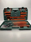 Picnic Time 143980- Brand 18-PIECE Deluxe Bbq Tool Set In Carry.... Fixed Price $30.46.