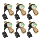 6 Pcs Propane Tank Adapter With Gauge Converts Pol Lp Service Valve To QCC1. Fixed Price $47.85.
