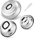 Cheese Melting Dome Set Of 3, Hasteel Stainless Round Basting Steaming Cov. Fixed Price $27.92.