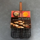 Charcoal Companion Black Mini Burger Set Basket & Press 2 Piece Non-stick Bbq. Fixed Price $19.95.