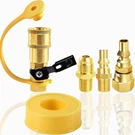 Mcampas 1/4" Propane Quick Connect Kit, Yellow. Fixed Price $25.97.