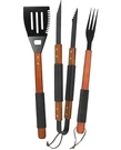 Brinkmann Bbq Grill Set 3-PIECE Spatula Fork Knife Wood Handles New Tools!!. Fixed Price $17.95.
