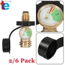 2/6 Pcs Propane Tank Adapter W/ Gauge Converts Pol Lp Service Valve To QCC1. Fixed Price $20.30.