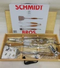 Bbq Tools Gift Set Wooden Box - 3 Piece Spatula Tongs & Basting Brush New. Fixed Price $30.00.