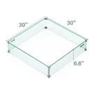 Skyflame Fire Pit Glass Wind Guard Square, 30" X 6" Tempered. Fixed Price $85.90.