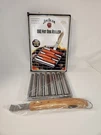 Jim Beam JB0172 Hot Dog Roller Stainless Steel Grill Bbq Smoker Wooden Handle. Fixed Price $14.95.