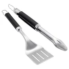 Weber Precision Stainless Steel Black/silver Grill Tool Set 2 Pc. Fixed Price $26.99.